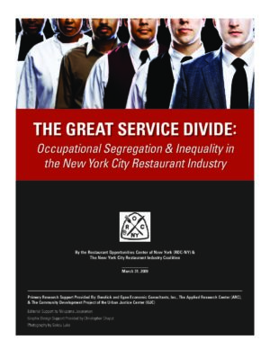 The Great Service Divide: Occupational Segregation & Inequality in the New York City Restaurant Industry,