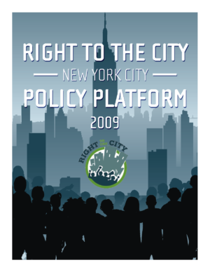 Right to the City Policy Platform 2009