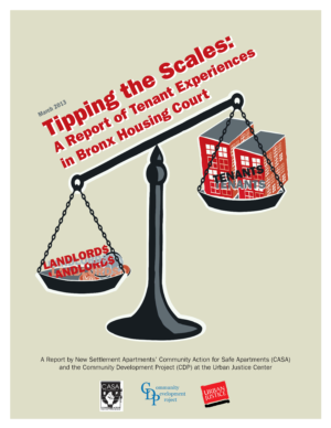 Tipping the Scales: A Report of Tenant Experiences in Bronx Housing Court